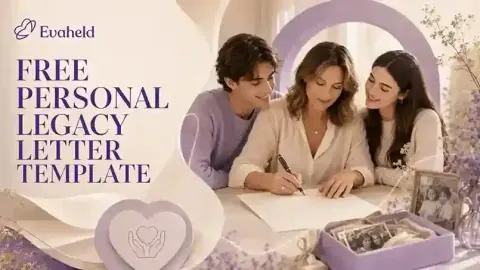 Lady using Evaheld to write and preserve a personal legacy letter to her children